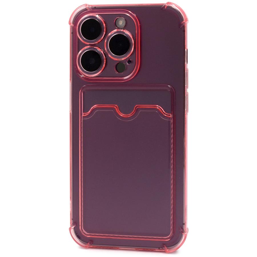 PLATA iPhone14pro カバー クリアケース カード・チェキ収納背面