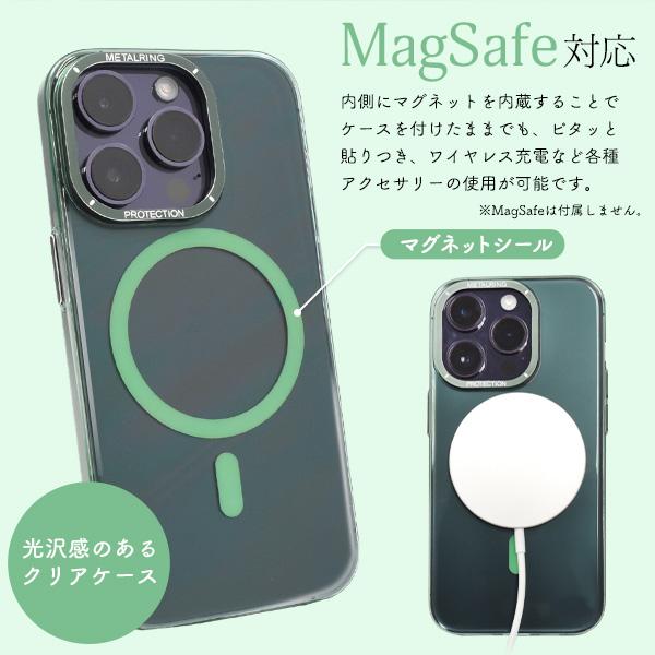 iPhone14pro ケース カバー MagSafe対応 クリアカラー ハードケース おしゃれ アイフォン14プロ pro 背面保護 ジャケット 携帯ケース｜n-style｜09