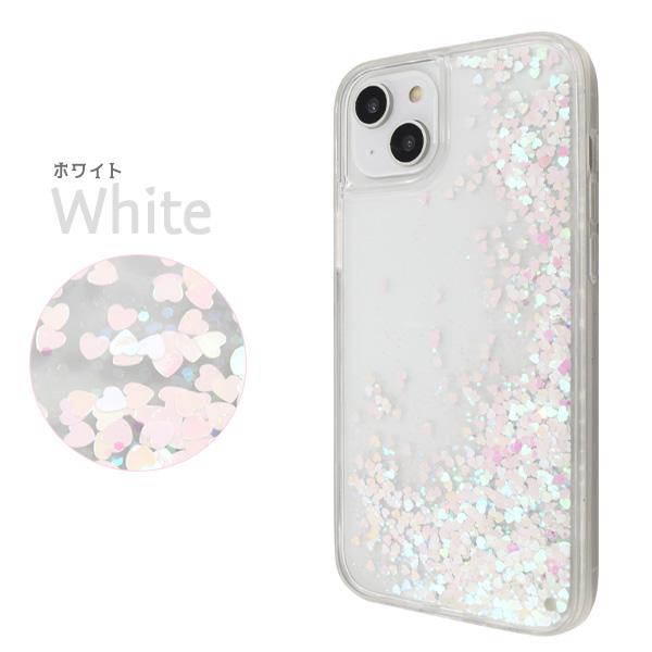 PLATA（プラタ） iPhone14 Plus ケース カバー トキメキハート 流れる