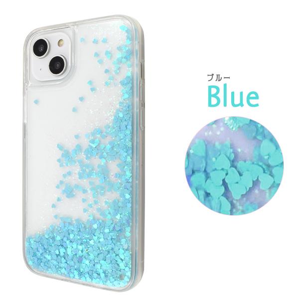 PLATA（プラタ） iPhone14 Plus ケース カバー トキメキハート 流れる