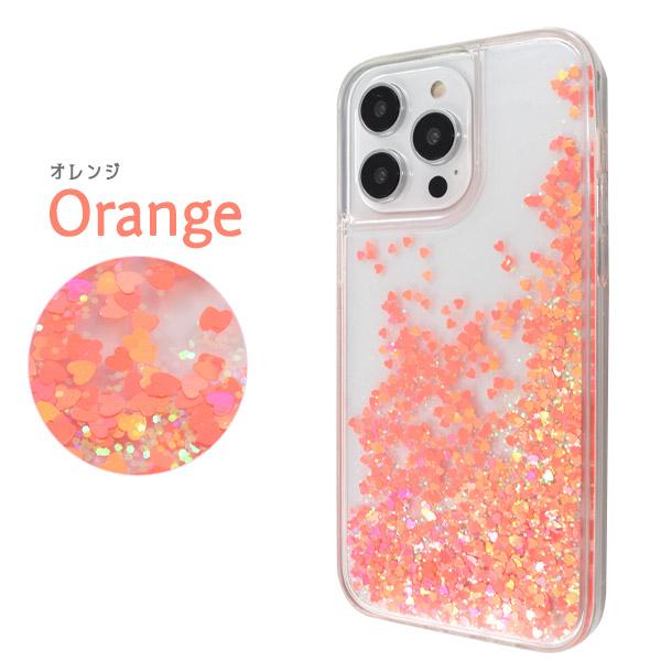 iPhone用ラメ入りソフトケース PLATA（プラタ） iPhone14 Pro Max ケース カバー トキメキハート