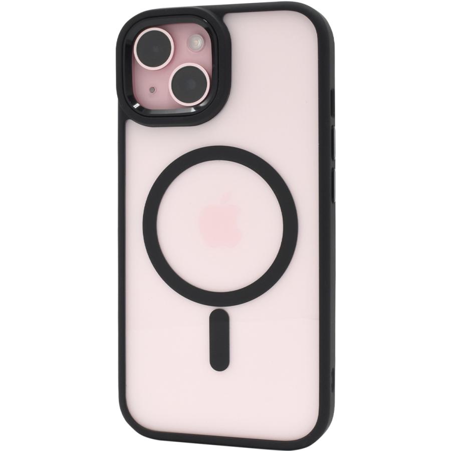 iPhone15 ケース カバー MagSafe対応 マットバンパー×背面クリアー スマホケース アイフォン15 背面保護 ジャケット 携帯ケース｜n-style｜04
