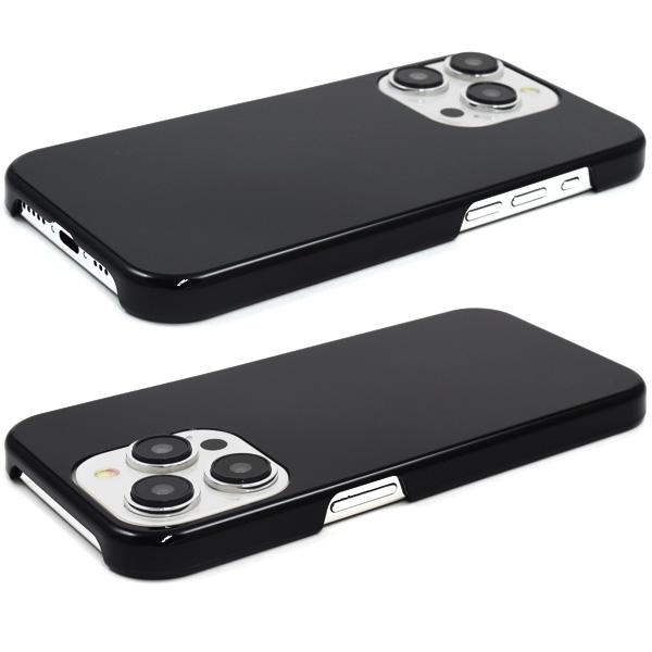 iPhone15 Pro ケース カバー 黒 ブラック 無地 ハードケース バックケース アイフォン15プロ 背面 ジャケット 携帯ケース｜n-style｜02