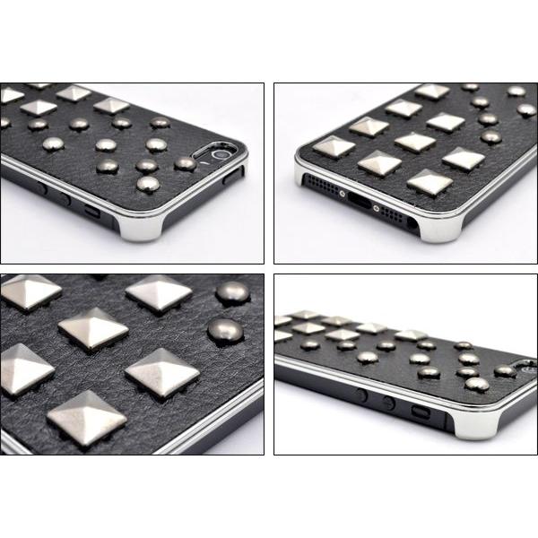 PLATA iPhone5 iPhone5S SE（第一世代） ケース レザースタッズ