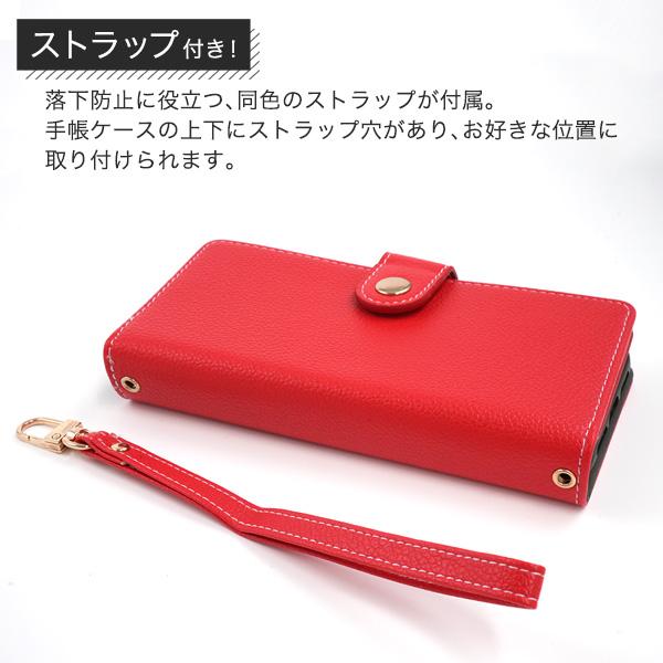 iPhone 13 pro ケース 手帳型 ストラップ付き 赤　レッド iPhone13Pro ケース 手帳型 レッド iPhone 13 Pro 手帳型ケース