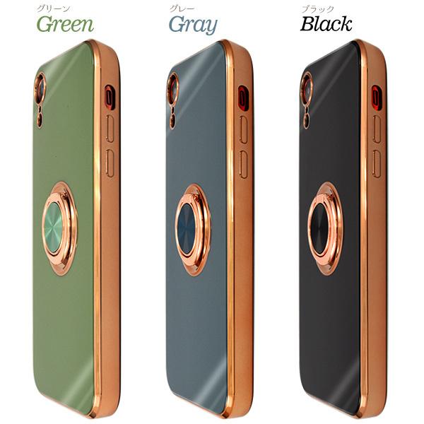 iPhoneXR 本体 + iPhoneケース PLATA iPhoneXR ケース カバー スマホリング付 メタリックカラー