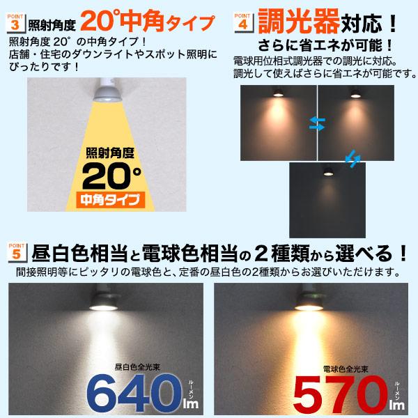 LED電球 LEDスポットライト E11 ハロゲンランプ 60W型 640lm