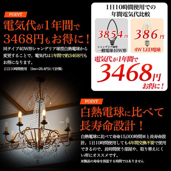 昭和レトロ　シャンデリア　調光器対応LED電球７個・調光器スイッチ付き 楽天市場】調光器対応 E17 シャンデリア電球 エジソンバルブLED