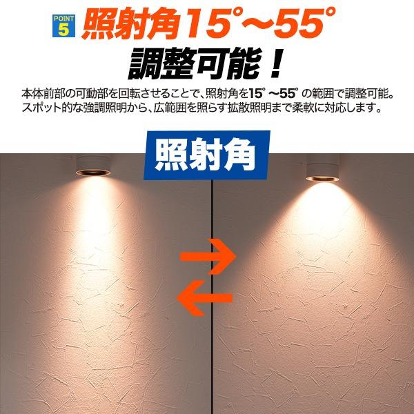 LEDスポットライト ダクトレール用 調光調色 照射角可変 2400lm 高演色