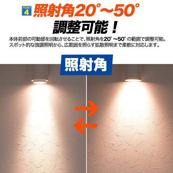 ダクトレール スポットライト LED一体型 調色3段階 配光可変 20-50度