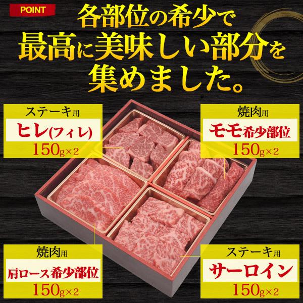 A5ランク 牛肉 極4点 メガ盛りセット 神戸牛＆松阪牛 1200g ステーキ用 焼肉用 希少部位 ヒレ サーロイン 肩ロース モモ 黒毛和牛 霜降り お歳暮 お中元 ギフト 希少部位 A5ランク サーロイン モモ 霜降り お歳暮 お中元 ギフト 神戸牛 合計600g
