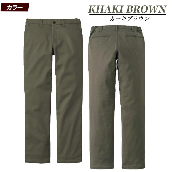 ゴルフウェア メンズパンツ 冬用 裏フリース ストレッチ チノパン 男性 