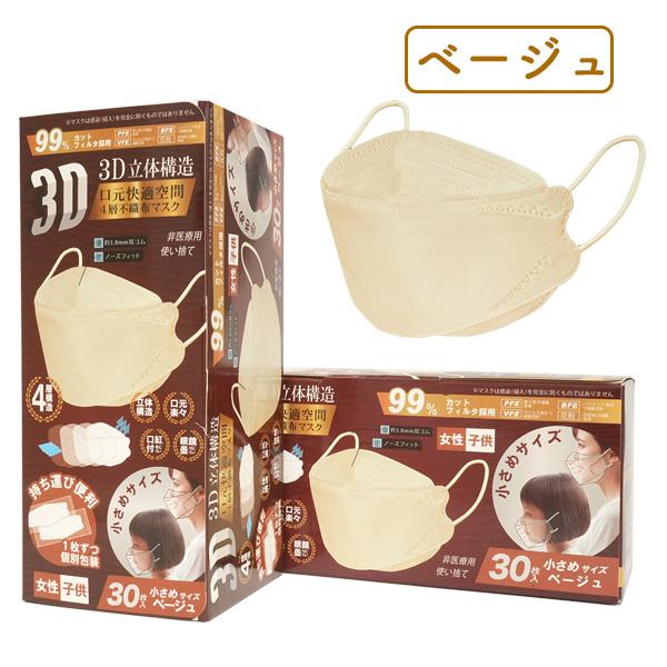 マスク 不織布 1500枚セット 立体マスク 小さめ 個包装 3Dマスク 子供