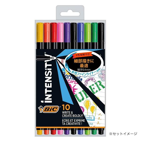 BIC（ビック） カラーペンセット 水性ペン 9色 10本セット インテン