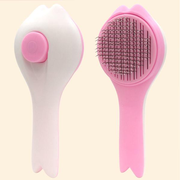 ペットスリッカーブラシ 短毛 中長毛 長毛 犬 猫用 深くブラッシング スリッカーブラシ 犬用 猫用 ソフトタイプ くの字 ペットブラシ 抜け毛