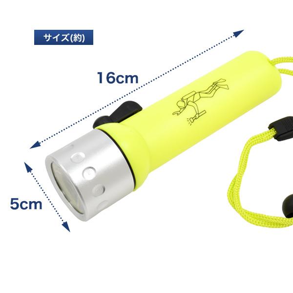 水中ライト ダイビングライト 懐中電灯 防水 LED 海中 ハンディライト