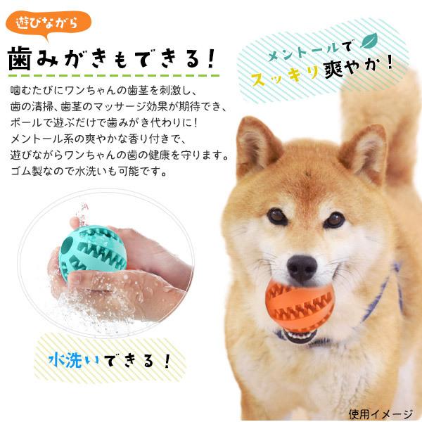 犬用おもちゃ 歯みがきボール 大 おやつボール エサ 天然ゴム製 中
