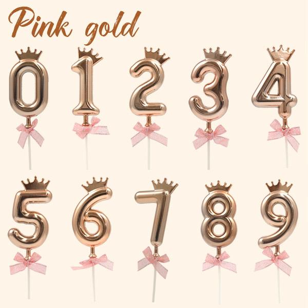 ケーキトッパー 数字 ケーキピック 22cm バルーン風 誕生日祝い ケーキ