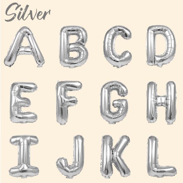 風船 アルファベット バルーン 選べる2色 35cm A〜Z お祝い 飾り付け
