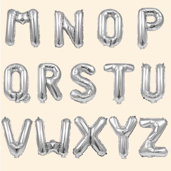 風船 アルファベット バルーン 選べる2色 35cm A〜Z お祝い 飾り付け