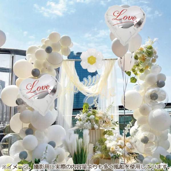 風船 バルーン 70個セット ホワイト グレー 誕生日 お祝い 飾り 室内