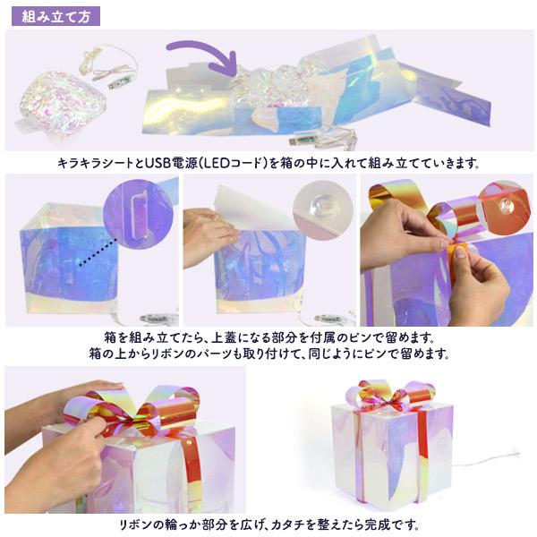 イルミネーションライト LED プレゼントボックス 26x20cm 光のオブジェ