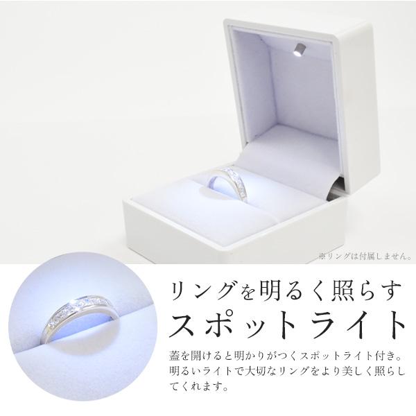 ジュエリーボックス 指輪用 アクセサリーケース ライト付