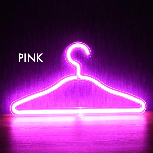 ハンガー LED ネオンライト USB 間接照明 衣類ハンガー 洋服 コート