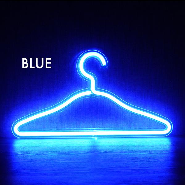 ハンガー型ネオンサイン｜CLOTHING STORE 看板、ネオンライト ハンガー LED ネオンライト USB 間接照明 衣類ハンガー 洋服 コート