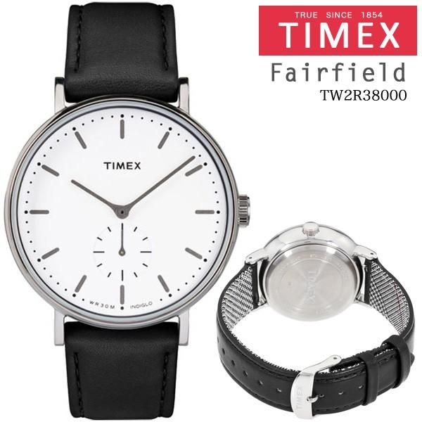 腕時計 メンズ レディース タイメックス TIMEX ユニセックス フェアフィールド サブセコンド ブラック 41mm おしゃれ 安い｜n-style