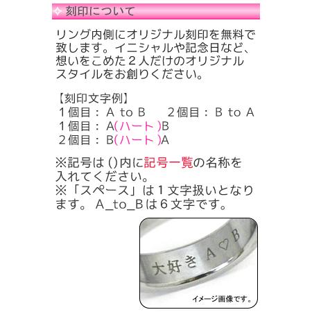 ペアリング（2個セット） キュービックジルコニアはめこみライン 