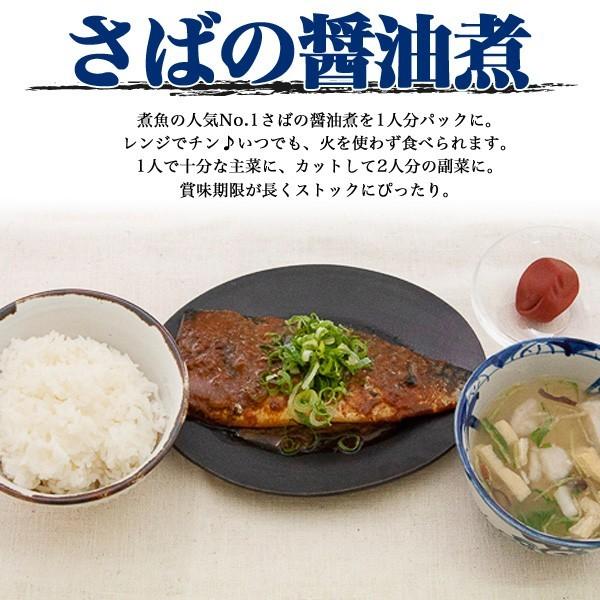 さばの醤油煮 120g×3袋 レトルト 和食 お惣菜 常温 煮魚 おかず ストック 防災 保存食｜n-style｜02