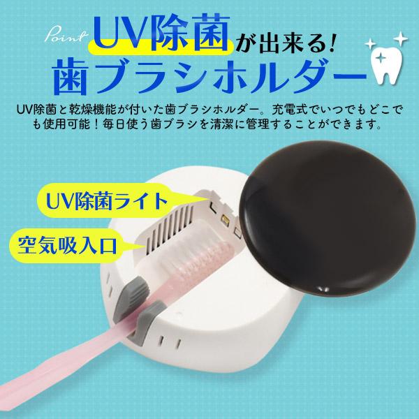 歯ブラシ 除菌 ケース 歯ブラシホルダー UV除菌 乾燥 収納 USB充電式