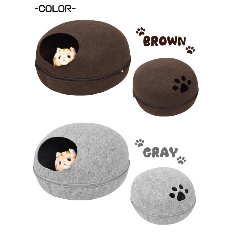 キャットハウス ドーム型 L ペットベッド ドーム 卵型 猫用