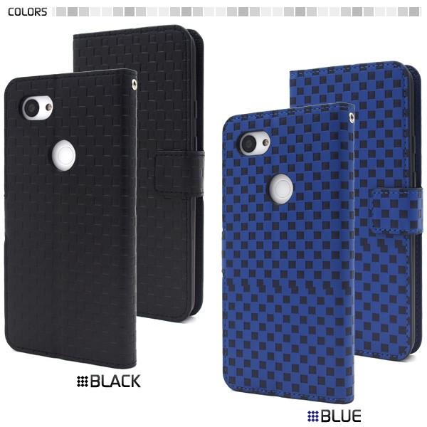 Google Pixel 3a XL用市松模様デザイン手帳型ケース グーグルピクセル