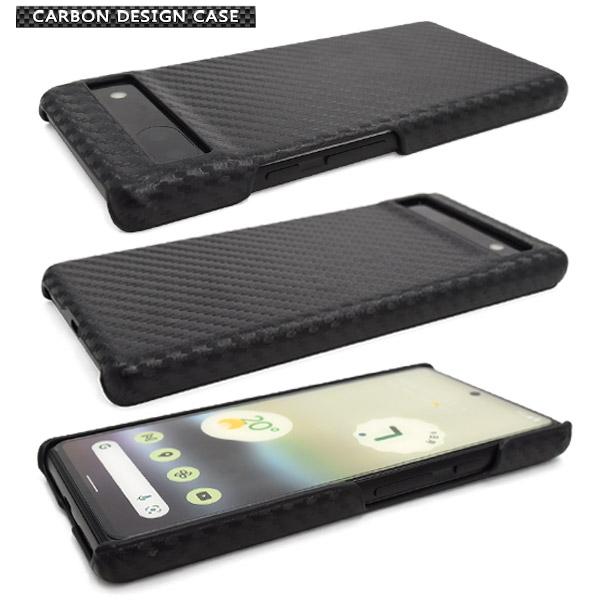 Google Pixel Pixel6a ケース カバー カーボン調 合皮レザー ハード