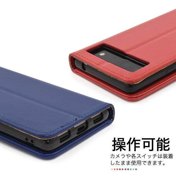 Google Pixel Pixel6a ケース 手帳型 合皮レザー 選べる5色 6a