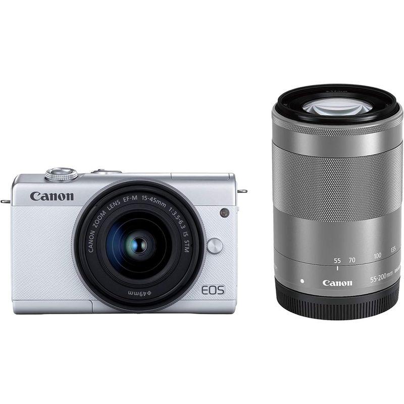 Canon ミラーレス一眼カメラ EOS M200 ダブルズームキット ホワイト