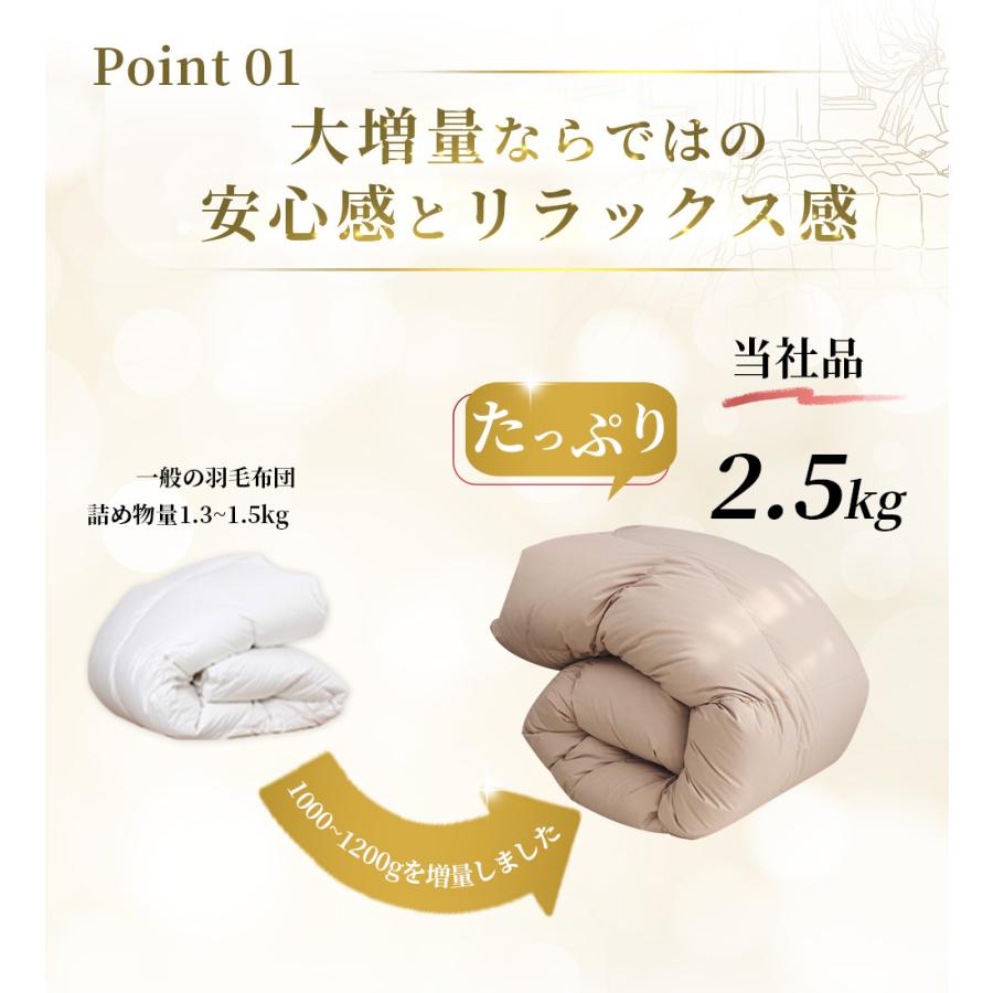 クーポンで7039円 掛け布団 冬 ダブル 羽毛布団のような暖かさ 羽毛