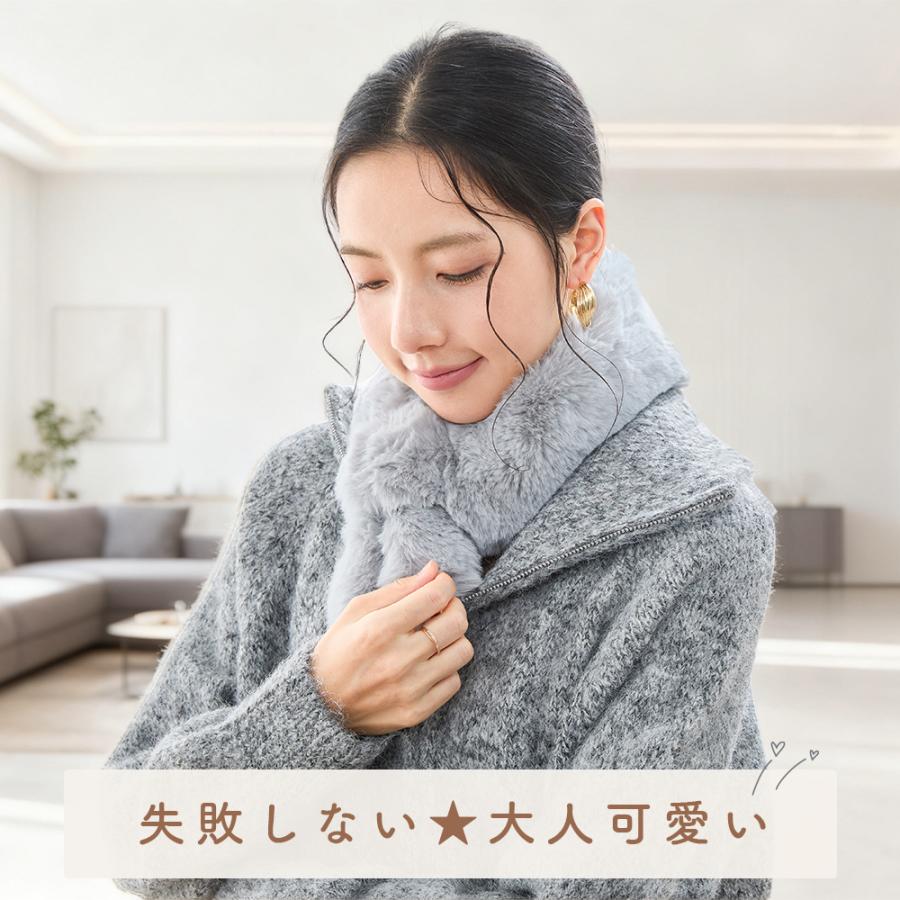 クーポンで1119円 ＼2点目半額／ ティペット マフラー フェイクファー