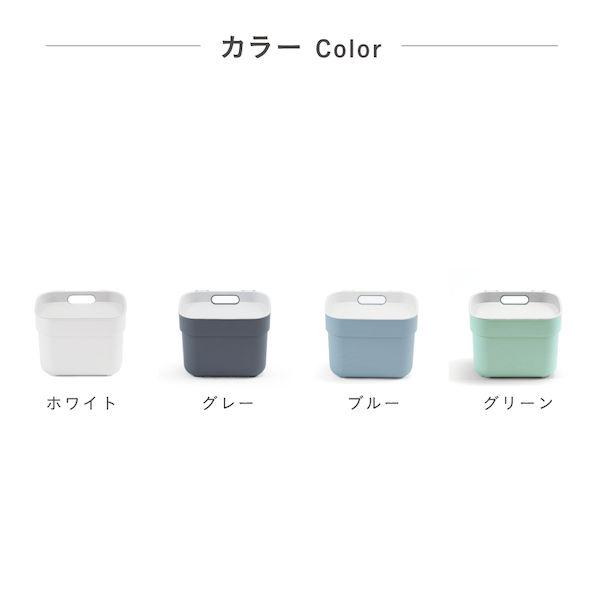 CURVER 分別ダストボックス 5L グリーン 丸洗いできる 軽い 持ち運び簡単 リサイクル原料 蓋つき 卓上 ゴミ箱 カーバー 藤栄｜n-tools｜08