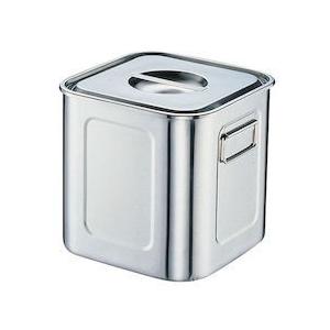 18-8深型角キッチンポット 手付 33cm AKK06033