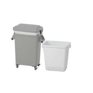 (欠品)水切り厨房ペール キャスター付 CW-70グレー KPC6202
