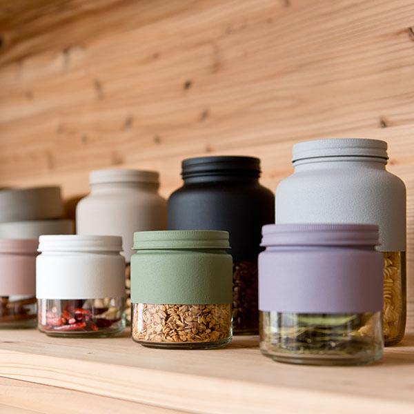 在庫限り)PA ボトル型キャニスター L（1500ml） Purple 紫 パープル