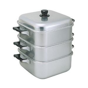 アルマイト角蒸器2重26cm CD:045102