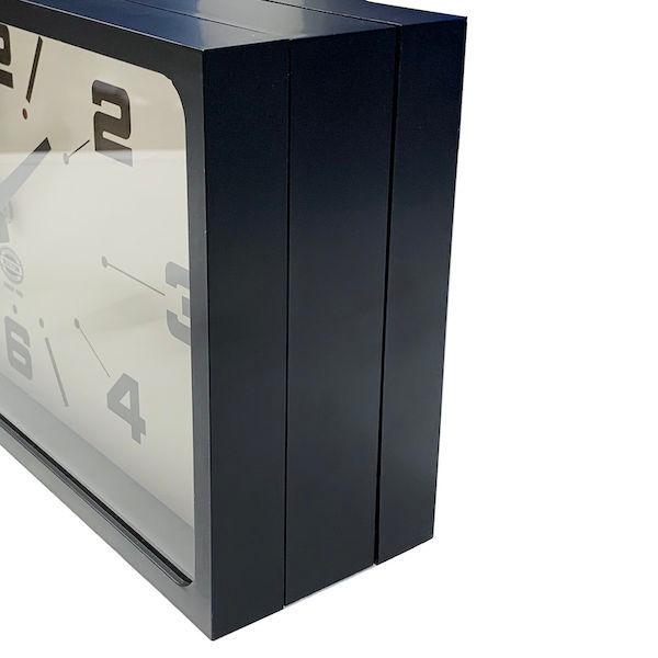 欠品)DULTON ダブル フェイス クロック レクタングル ブラック