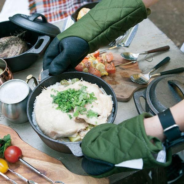 DULTON GLUTTON OVEN MITT KHAKI (品番：A515-545KH) ダルトン インダストリアル アメリカン ヴィンテージ 男前 グラットン オーブン ミット カーキ｜n-tools｜05