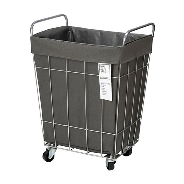 (長期欠品中、予約販売)BRID ランドリースクエアバスケット45L キャスター付き Dark Gray 洗濯カゴ 脱衣かご 品番：3073 （L-4)))｜n-tools｜02