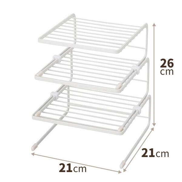 ファビエ ディッシュラック 3段 ホワイト 天馬｜n-tools｜03