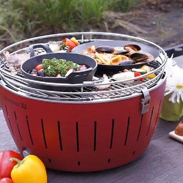 ロータスグリル XLサイズ お試し炭付 USB対応 レッド ハーフェレジャパン CODE：5007041